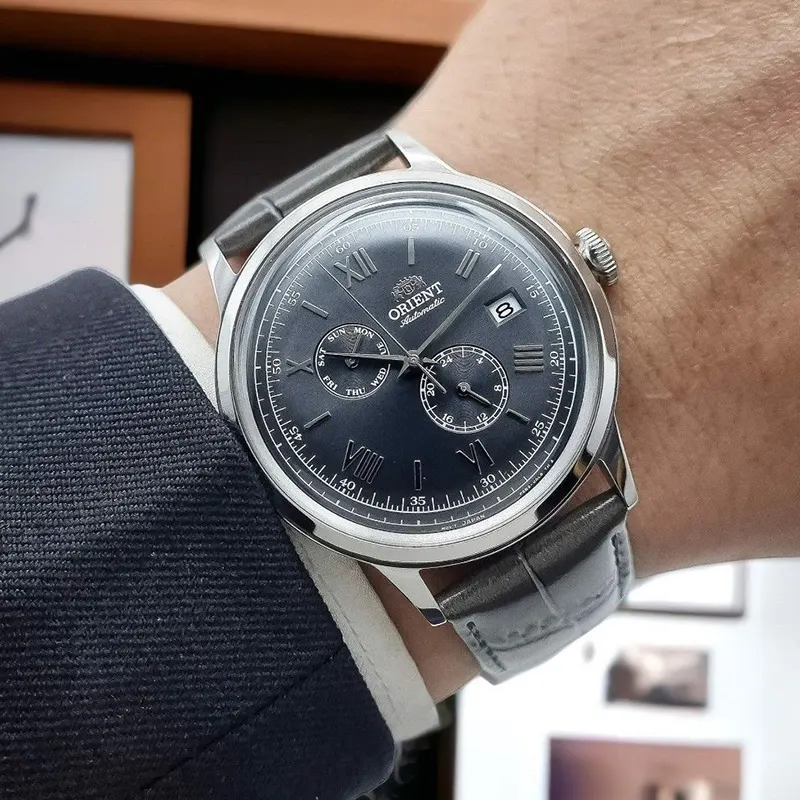 Orient Bambino Version 8 Automatic Leather Men's Watch- RA-AK0704N